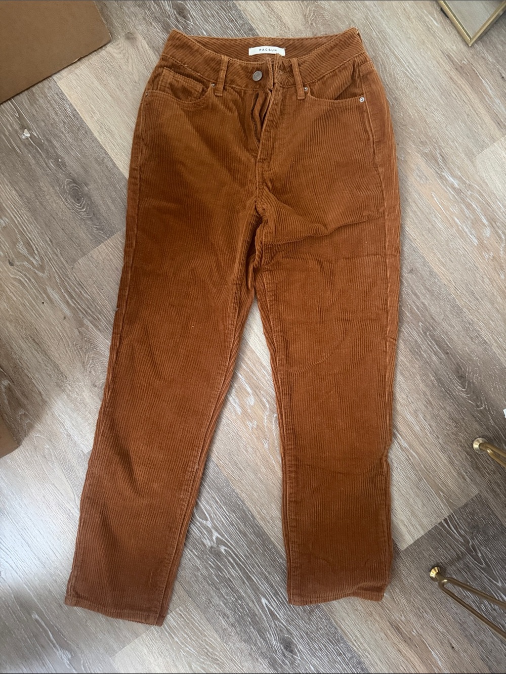 Pacsun high waist Corduroy Pants in Warm Rust